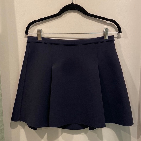J Brand Navy Blue Mini Skater A-Line Pleated Skirt Size Medium - Picture 8 of 8